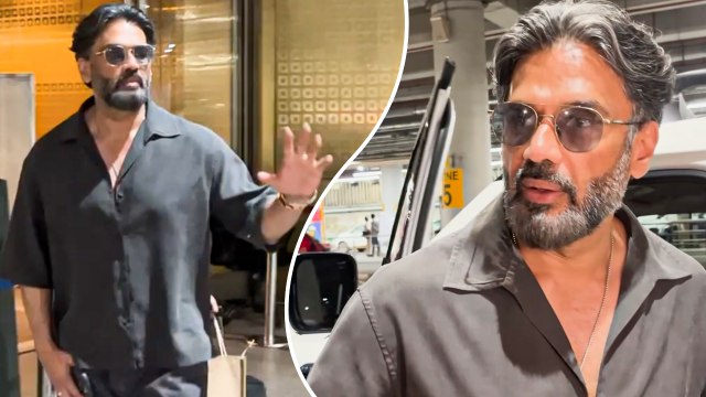 Suniel Shetty Keeps It Cool & Fashion-Forward During His Recent Airport Sighting