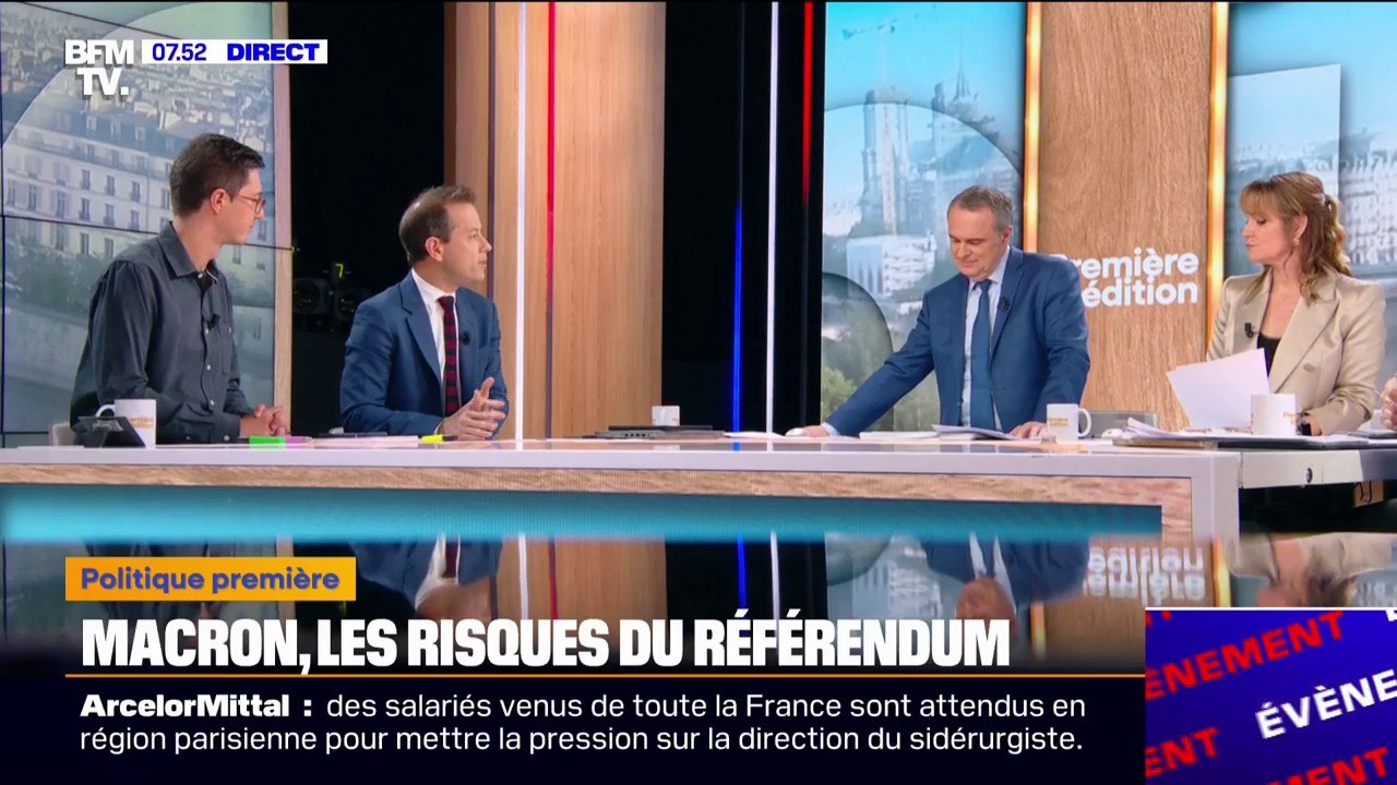ÉDITO - "Il ne faudrait pas que cet éventuel référendum sonne le glas" du quinquennat d'Emmanuel Macron