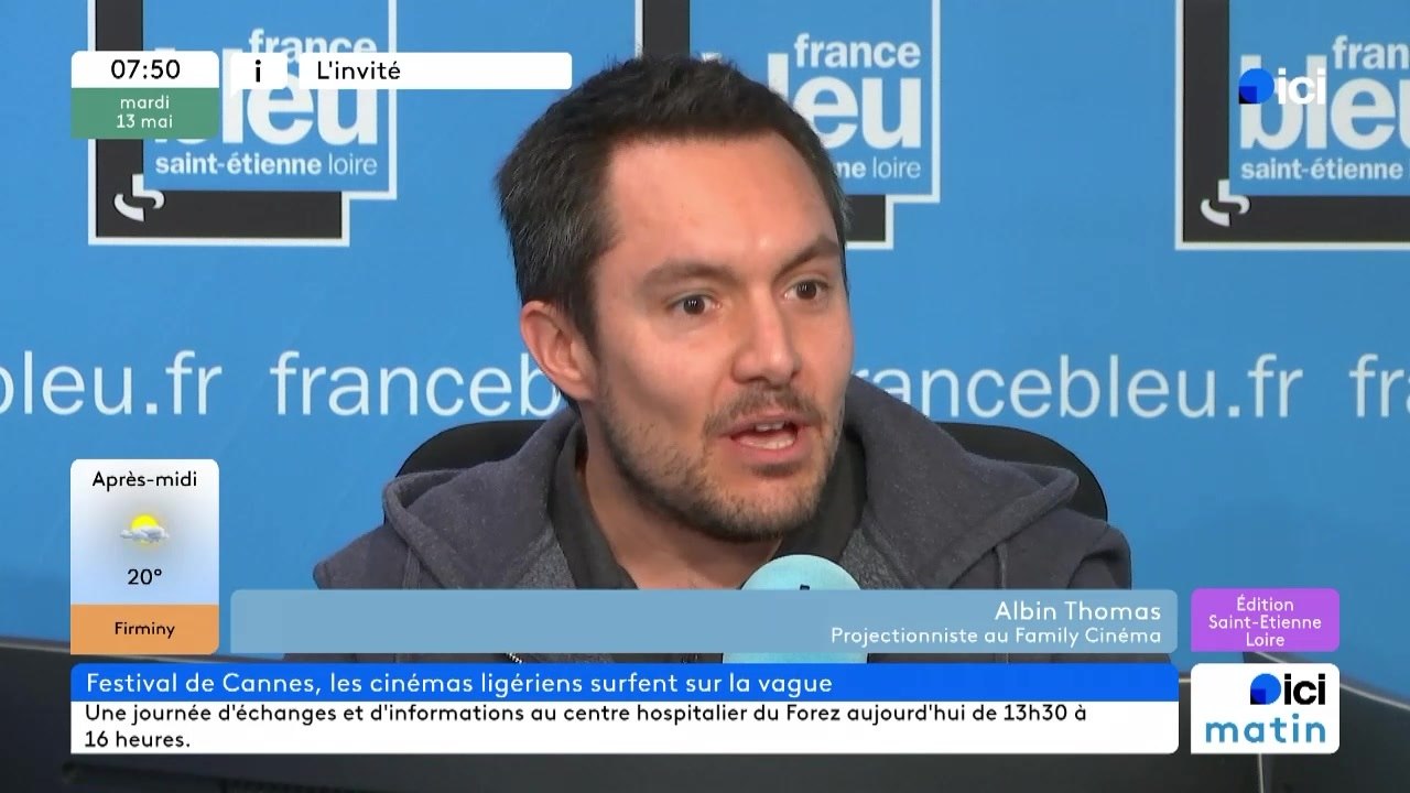 Festival de Cannes : Albin Thomas, projectionniste au Family Cinéma de St-Just-ST-Rambert