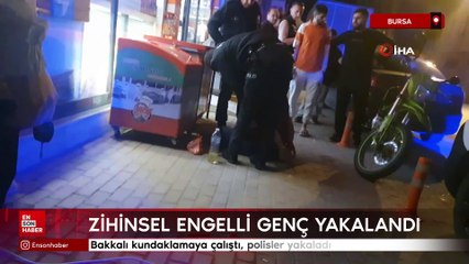 Bursa'da bakkalı kundaklamaya çalışan kişiyi polisler yakaladı