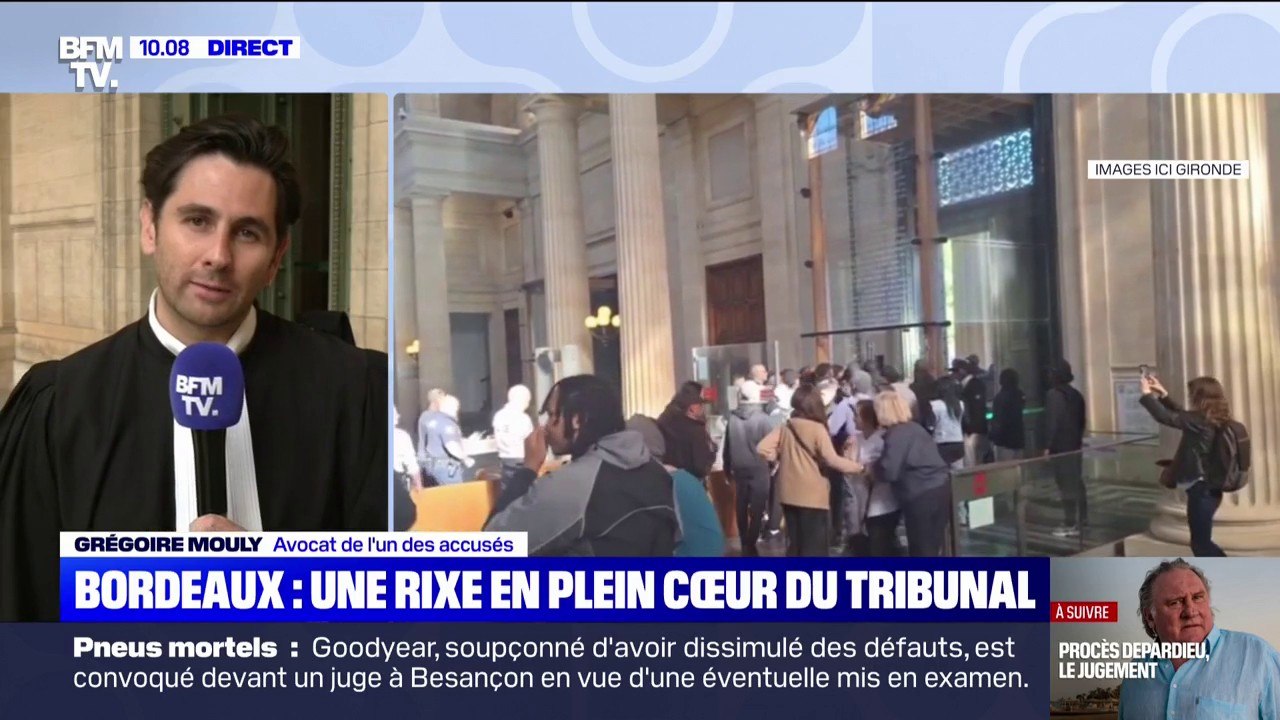Rixe dans le tribunal de Bordeaux: "Il faut que la justice prenne le pas sur cette haine", assure Me Mouly, avocat présent lors de la bagarre