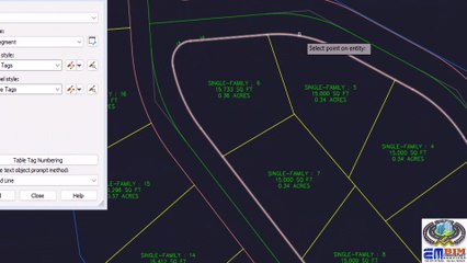 Civil 3D Creating Parcels Tables سول تھری ڈی پارسل ٹیبلز بنانا Part-137