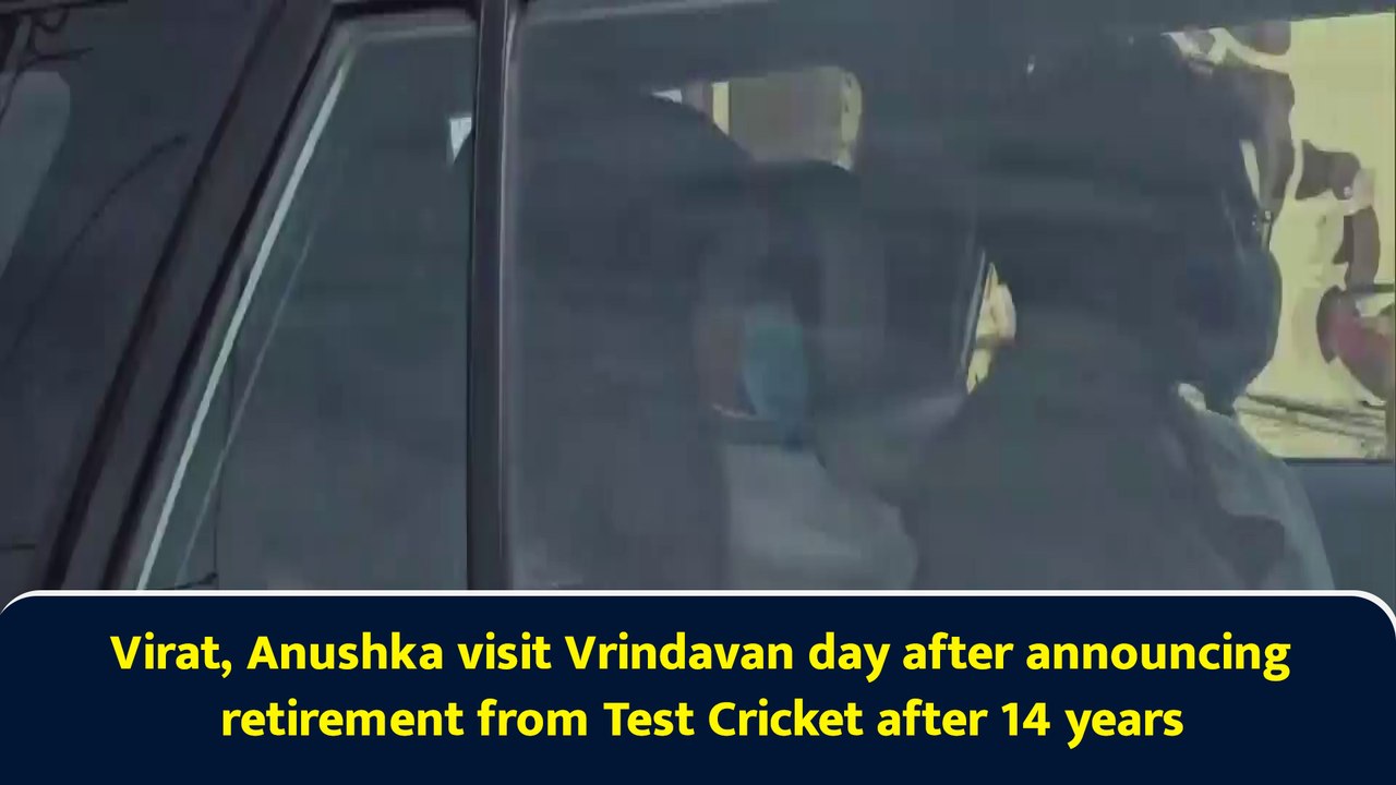 Virat, Anushka visit Vrindavan day after announcing retirement from Test Cricket after 14 years