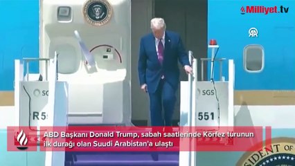 Son dakika! Ve Trump Orta Doğu'ya ayak bastı! Suudi jetleri eskort etti, Prens Salman karşıladı!
