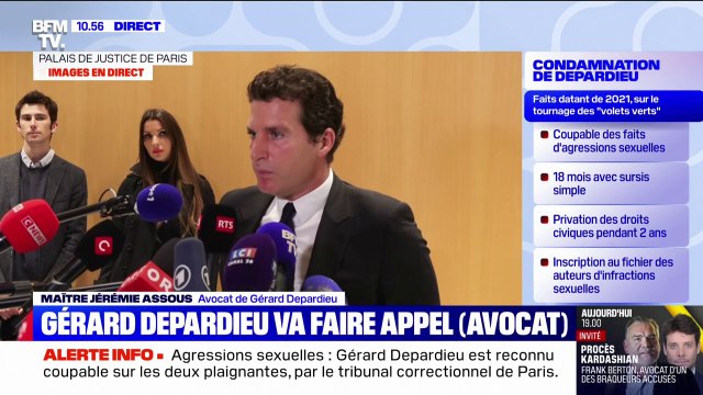 Procès Gérard Depardieu: pour son avocat, Me Jérémie Assous, la victimisation secondaire est une négation des droits de la défense