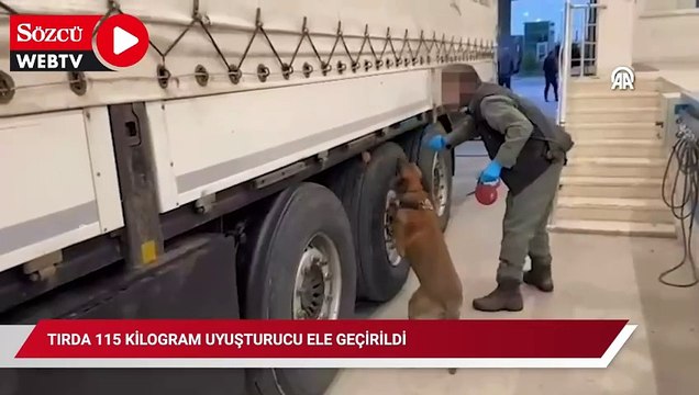 Hamzabeyli Sınır Kapısı'nda aranan TIR'da 115 kilogram uyuşturucu ele geçirildi