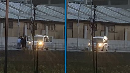 Hafif ticari araçla drift attı; arkadaşı camdan düştü