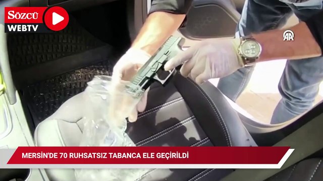 Mersin'de 70 ruhsatsız tabanca ele geçirildi