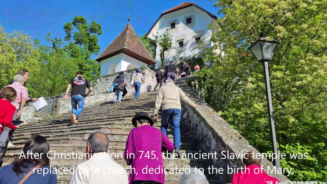 Enchanting Bled island, with its churches and bell tower - Slovenia