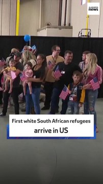 First white South African refugees arrive in US