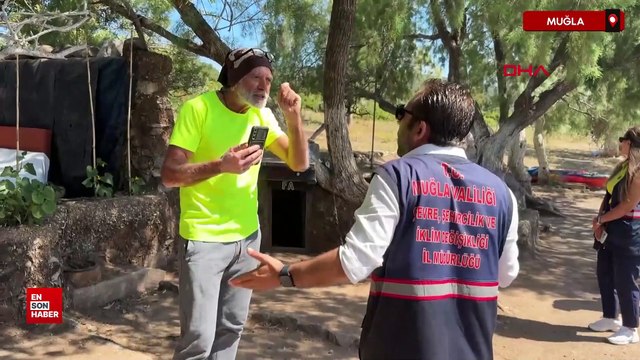 Muğla'da doğal sit alanına kaçak yapı yaptı: Kamp yapıyordum