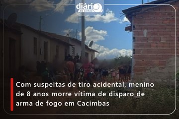 Com suspeitas de tiro acidental, menino de 8 anos morre vítima de disparo de arma de fogo em Cacimbas