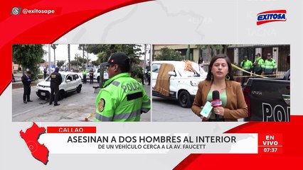Callao: Asesinan a dos personas al interior de un vehículo cerca a av. Faucett