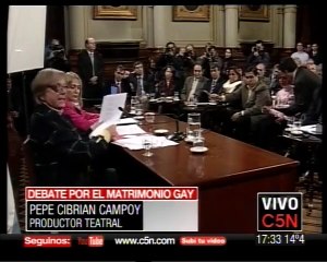 C5N - "PEPE CIBRIAN" - EN EL DEBATE POR EL MATRIMONIO GAY