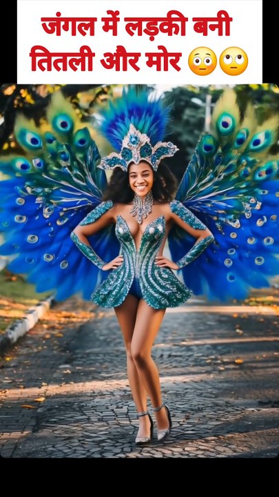 Girl transform into butterfly 🙄