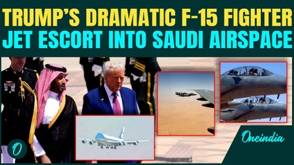 Trump’s Historic Arrival in Saudi: Six F-15s Escort Air Force One in Close Formation for 30 Minutes