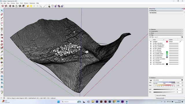 TopoExport.com - Creating a 3D Terrain Model from Contour Lines in SketchUp