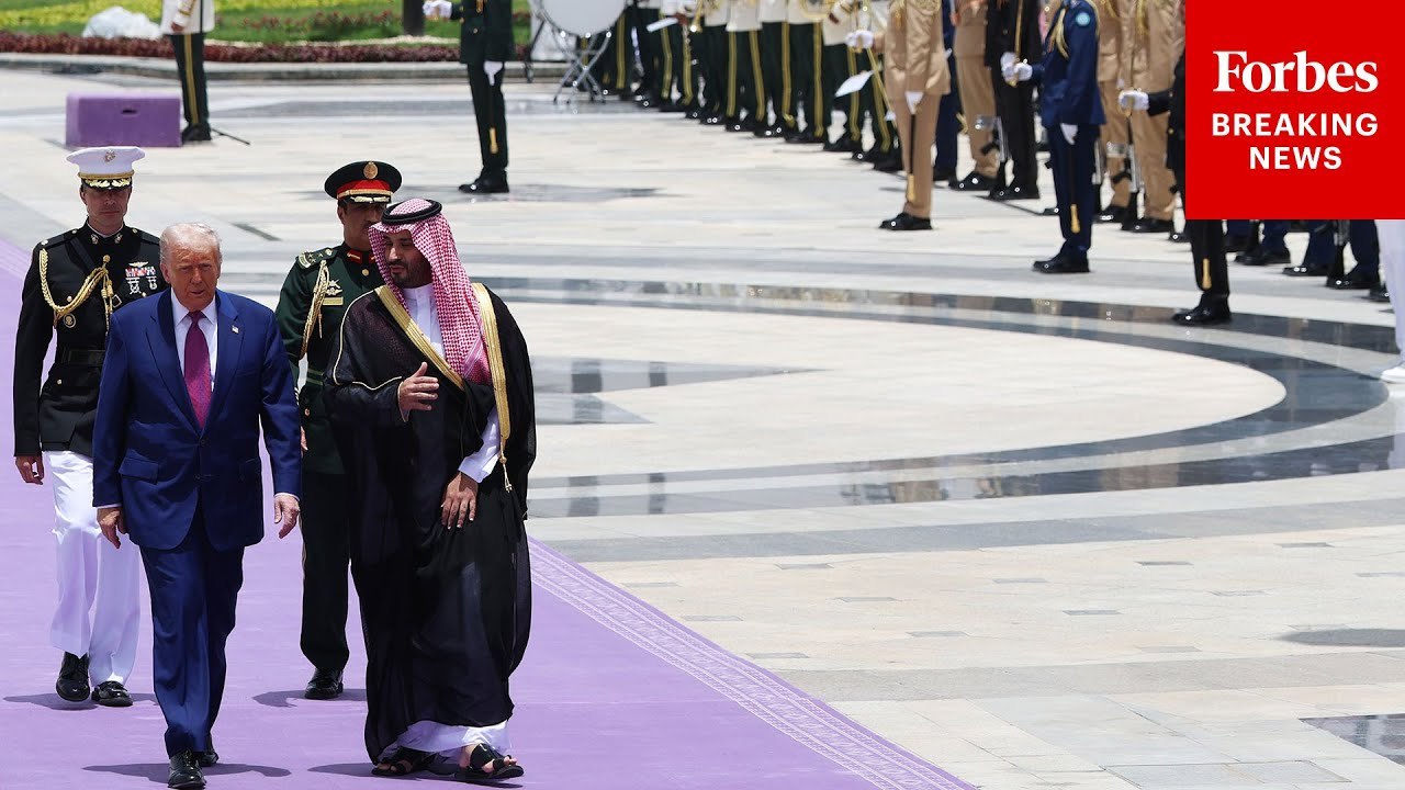 Arrival Ceremony Held For Trump By Saudi Crown Prince Mohammed Bin Salman In Riyadh, Saudi Arabia