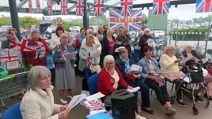 Singing For Fun at Boston's Asda for VE Day