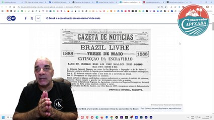 13 DE MAIO DE 1888, A ABOLIÇÃO DA ESCRAVATURA NO BRASIL