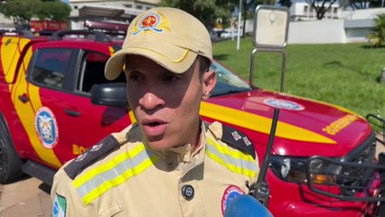 Casal sofre ferimentos após queda de moto no contorno da Santos Dumont