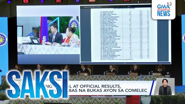 Unang partial at official results, maaaring ilabas na bukas ayon sa Comelec | Saksi