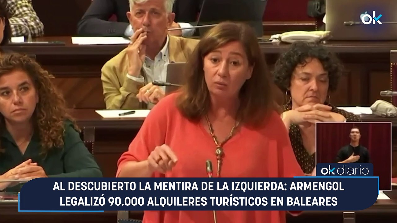 Al descubierto la mentira de la izquierda: Armengol legalizó 90.000 alquileres turísticos en Baleares