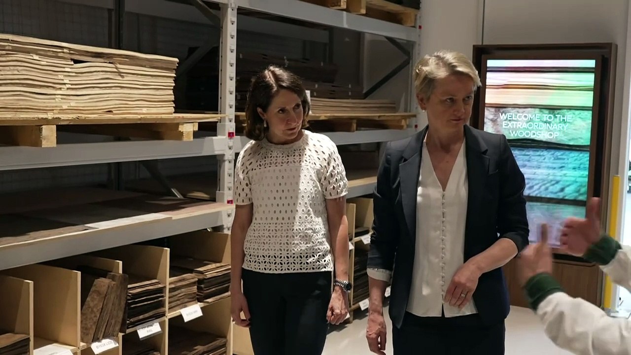 Home sec tours a factory
