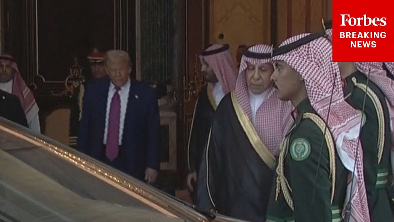 President Trump Departs Royal Court To Speak At Saudi-U.S. Investment Forum In Riyadh, Saudi Arabia