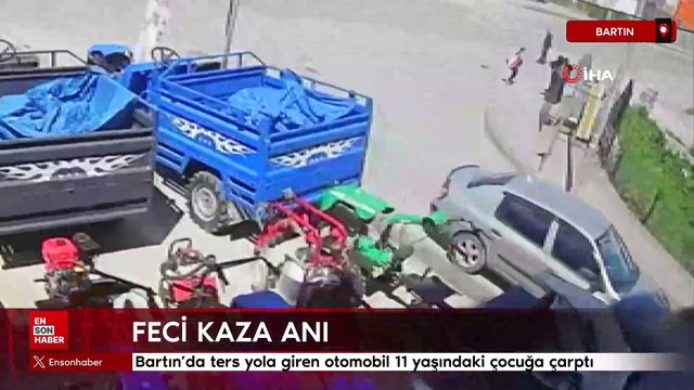 Bartın’da ters yola giren otomobil 11 yaşındaki çocuğa çarptı