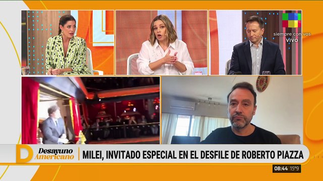 JAVIER MILEI, INVITADO ESPECIAL EN EL DESFILE DE ROBERTO PIAZZA: QUÉ LE DIJO MIRTHA LEGRAND