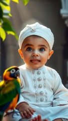 Cute baby boy reacting surah ikhlas praying#cutebaby #adorablebaby#ai