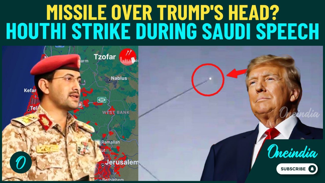 BREAKING: Houthi Missile 'Flies Over' Trump Mid-Speech in Saudi - Ben Gurion Airport Turns Chaotic