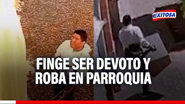 ¡Indignación en Carhuaz! Ladrón finge ser devoto y roba parlante en parroquia