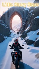 Motorbike Ride Ice Mountain