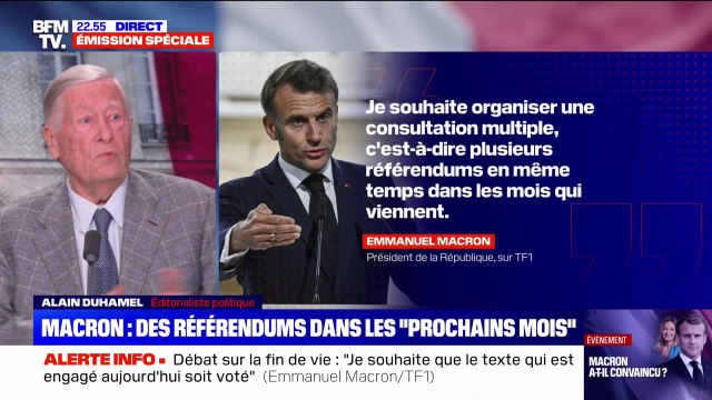 Emmanuel Macron souhaite plusieurs référendums en même temps dans les mois qui viennent