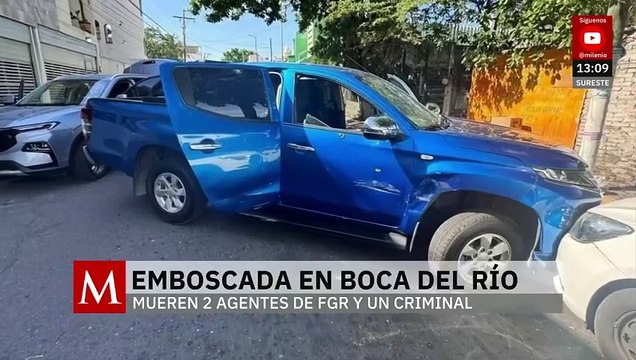 Dos agentes de FGR y un criminal mueren tras una emboscada en Boca del Río