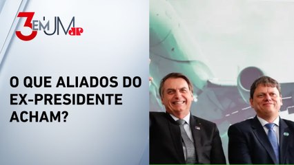 VEM CANDIDATURA? Tarcísio exalta Bolsonaro, mas recebe sinal de alerta; entenda