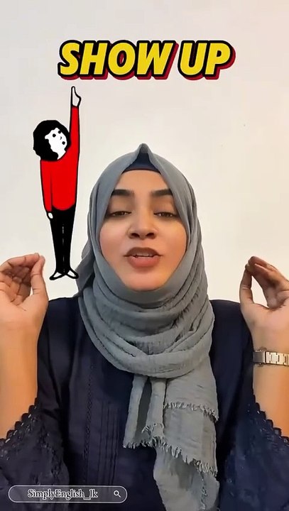 23.Phrasal Verbs for Day to day conversation 1. Show up - Arrive unexpectedly 2. Turn down - Reject 3. Turn up - Increase the volume 4. Put up - Tolerate   Follow @simplyenglish_lk for more lessons[Englis