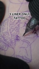 3 LINER ONLY TATTOO   #tattooartist #tattooideas #viral