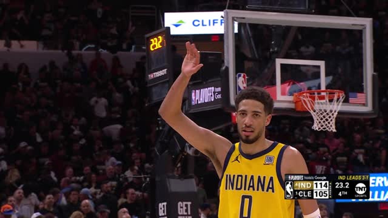 Haliburton waves goodbye to the Cavs