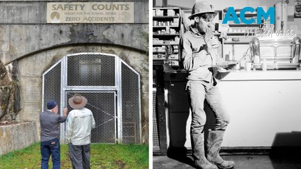 Tim The Yowie Man steps back in time through the Snowy Hydro Adit Portal