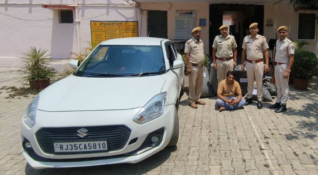 छोटी सादड़ी पुलिस: कार में अफीम डोडा चूरा ले जाते एक गिरफ्तार