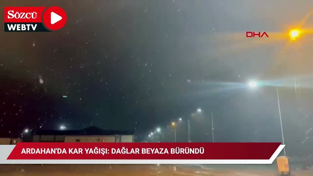 Ardahan'da kar yağışı: Dağlar beyaza büründü
