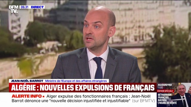 Tensions entre Paris et Alger: Les Algériens ont souhaité renvoyer nos agents, nous renvoyons les leurs , indique le ministre des Affaires étrangères Jean-Noël Barrot