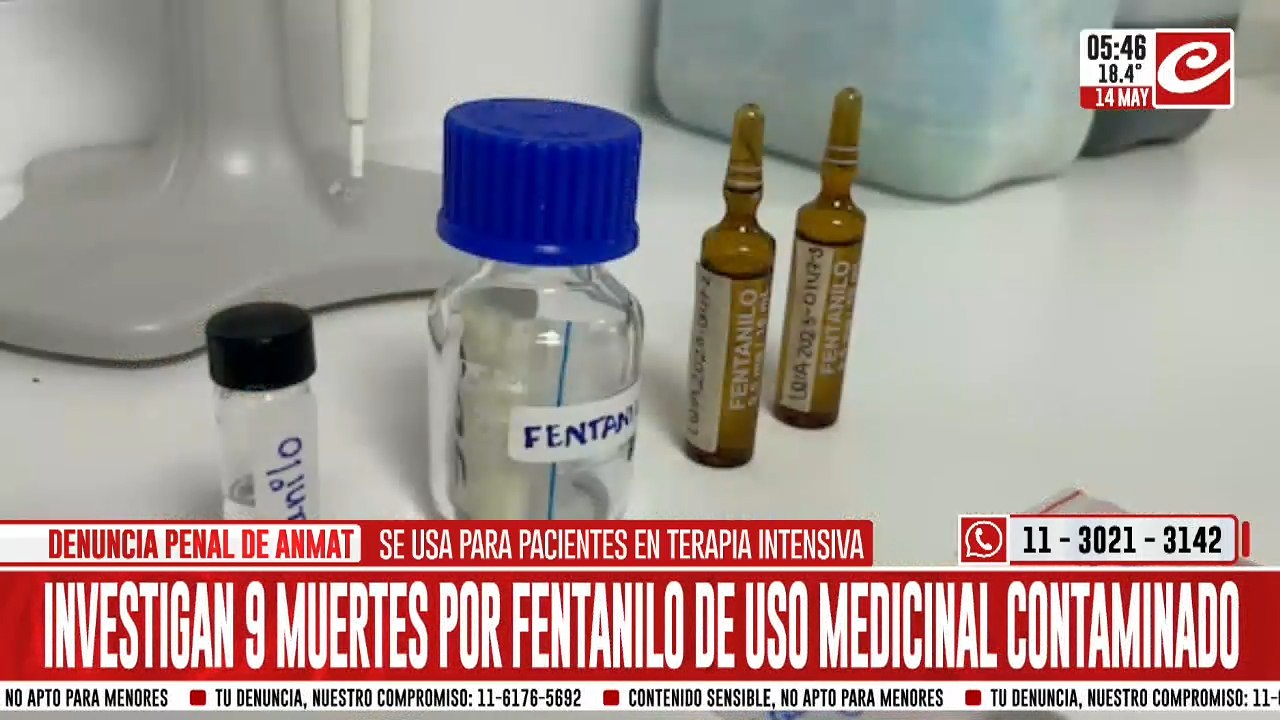 Investigan nueve muertes relacionadas con el uso de fentanilo medicinal contaminado