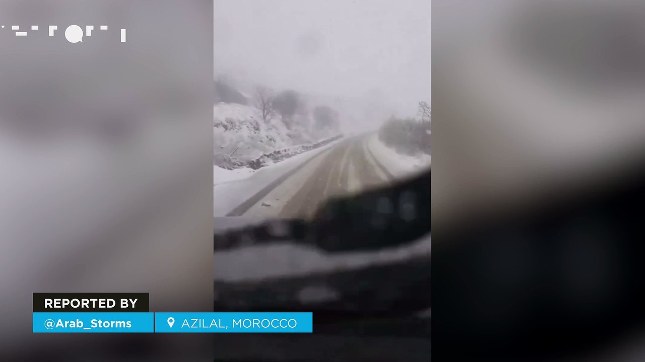Snow arrives in Morocco in the middle of May! Snow has fallen in the last few hours around Azilal.
