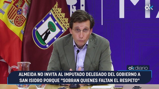 Almeida no invita al imputado delegado del Gobierno a San Isidro porque sobran quienes faltan el respeto