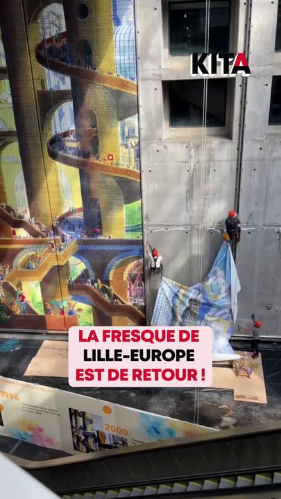 La fresque de la station de métro Lille-Europe est de retour !