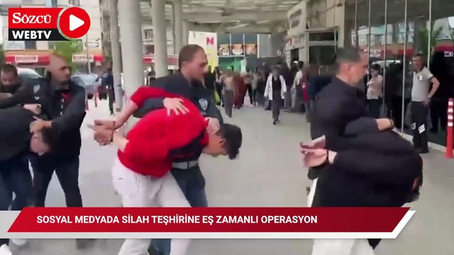 Sosyal medyada silah teşhirine eş zamanlı operasyon: 14 Şüpheli gözaltına alındı